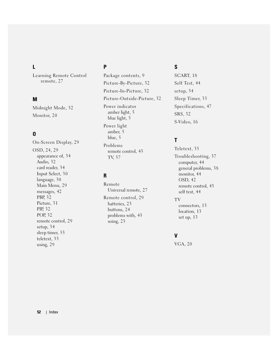 Dell LCD TV W2600 User Manual | Page 53 / 53