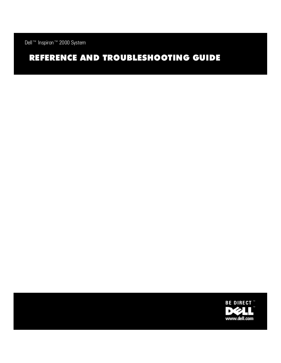Dell Inspiron 2000 User Manual | 132 pages