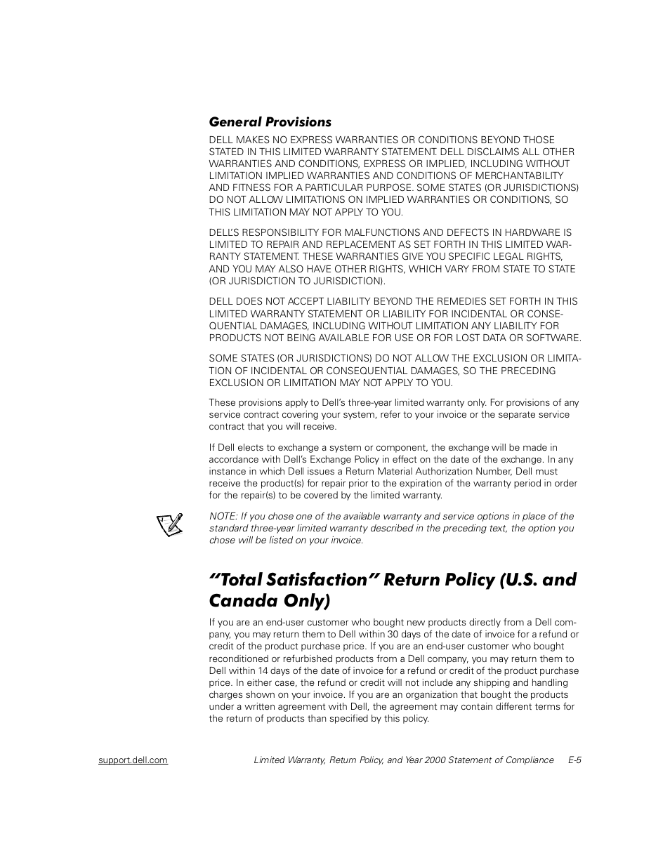 General provisions | Dell Inspiron 2000 User Manual | Page 125 / 132