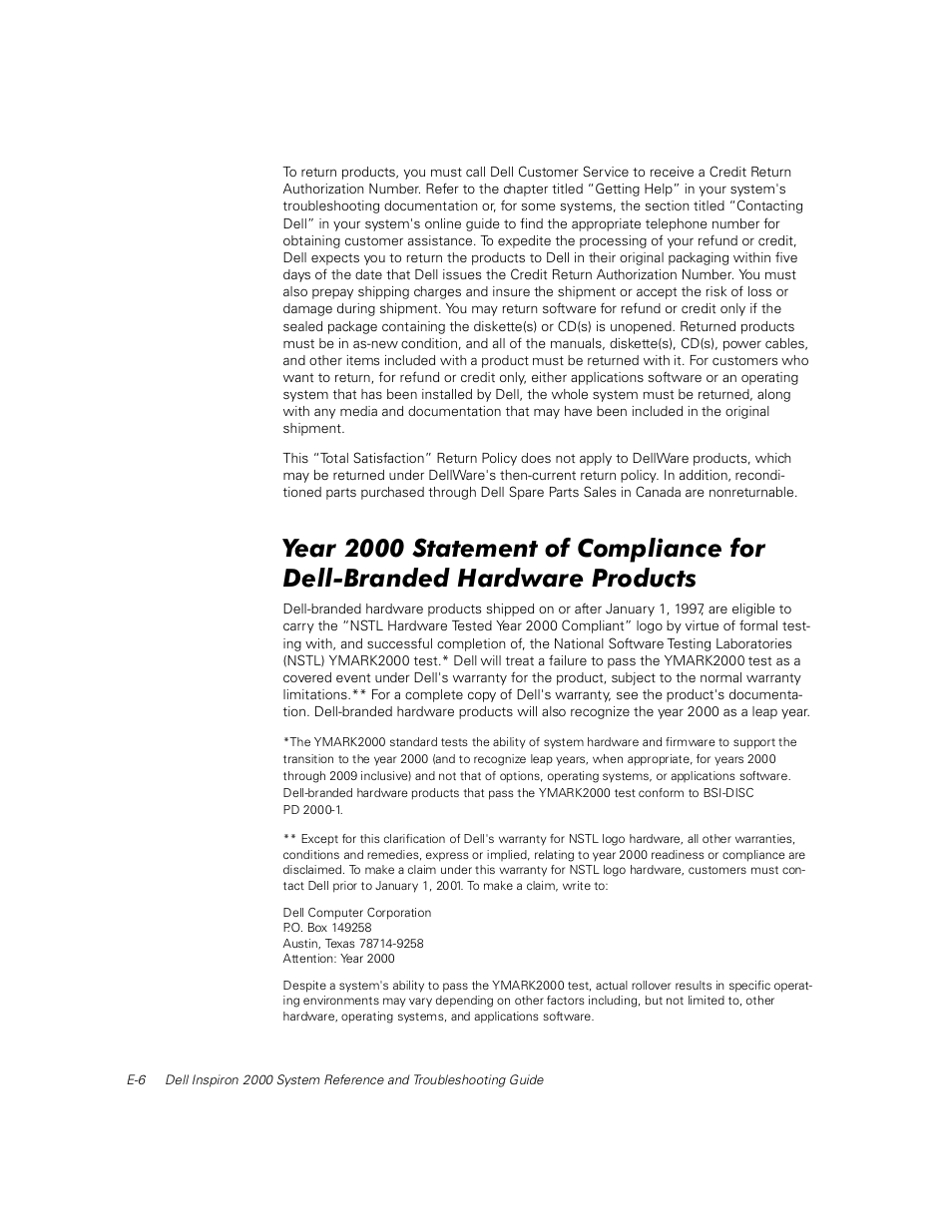Dell Inspiron 2000 User Manual | Page 126 / 132