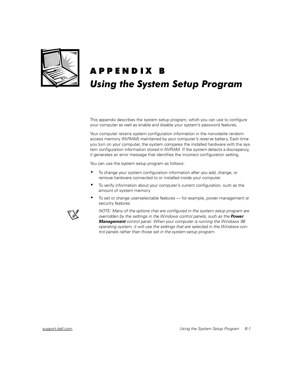 Using the system setup program | Dell Inspiron 2000 User Manual | Page 91 / 132
