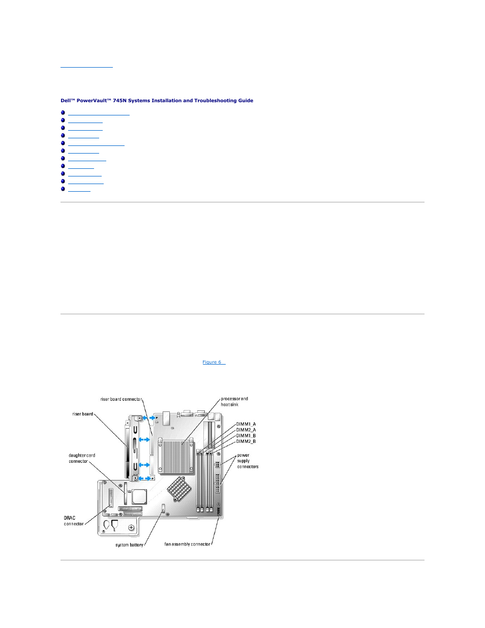 Installing system components, System board components | Dell PowerVault 745N User Manual | Page 52 / 80