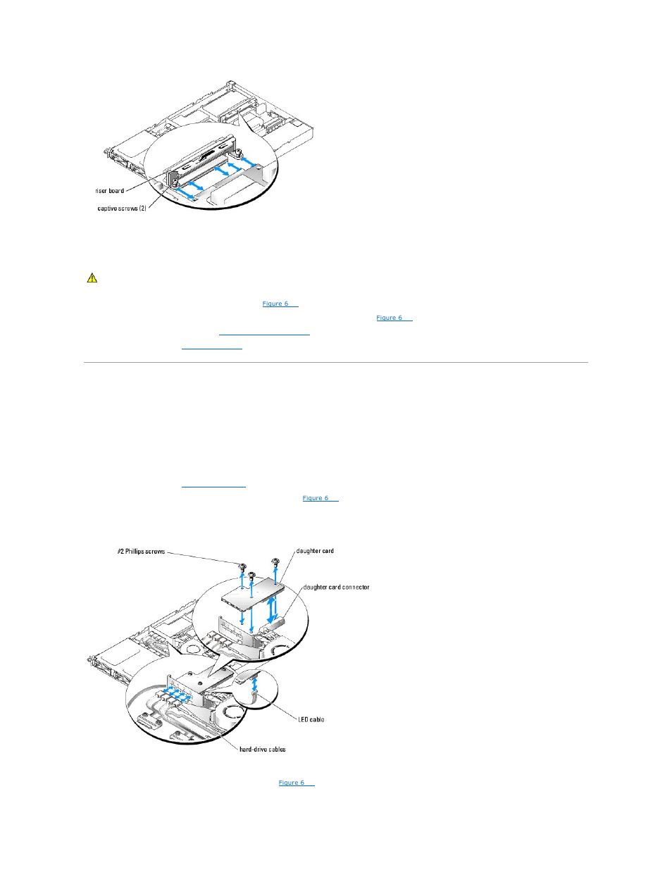 Daughter card, Removing a daughter card, Installing the riser board | Dell PowerVault 745N User Manual | Page 60 / 80