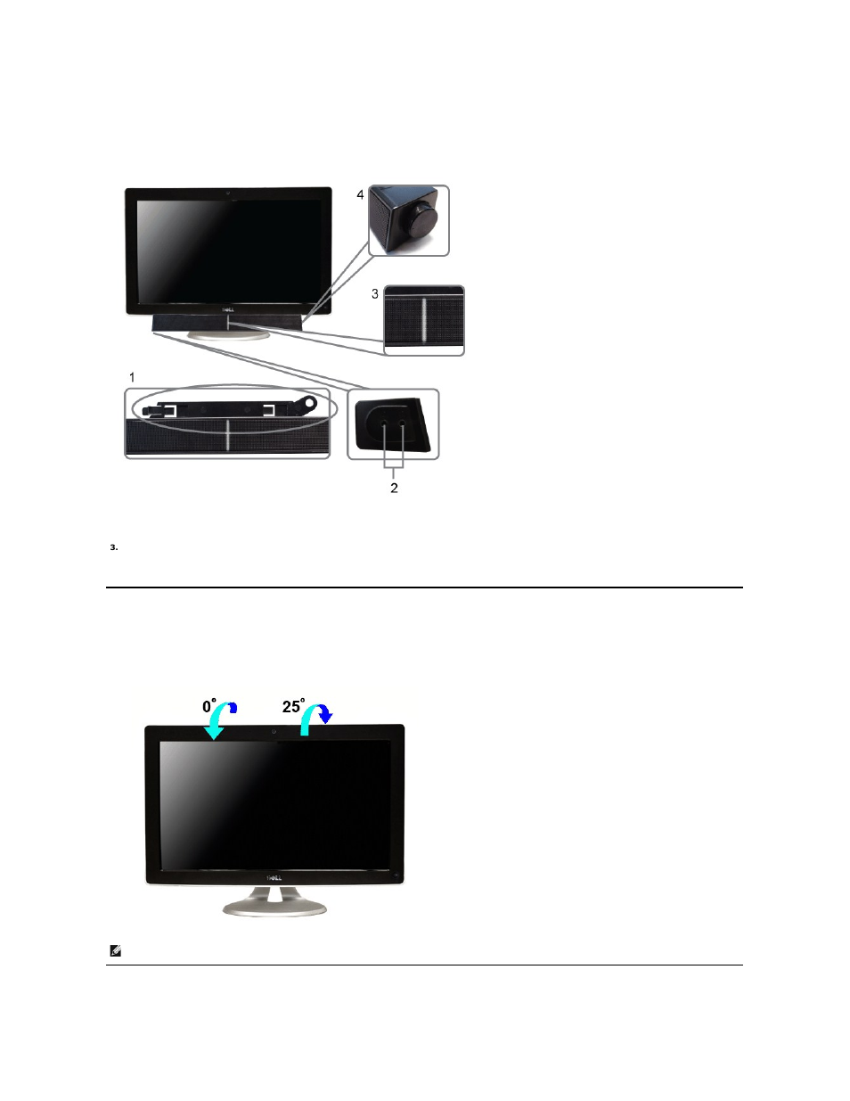 Using the tilt, Tilt | Dell D2201 Monitor User Manual | Page 26 / 43