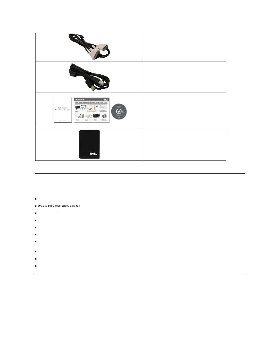 Product features, Identifying parts and controls, Identifying parts and controls front view | Dell D2201 Monitor User Manual | Page 3 / 43