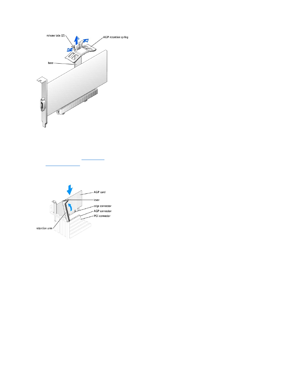 Installing an agp card | Dell XPS/Dimension XPS User Manual | Page 17 / 49