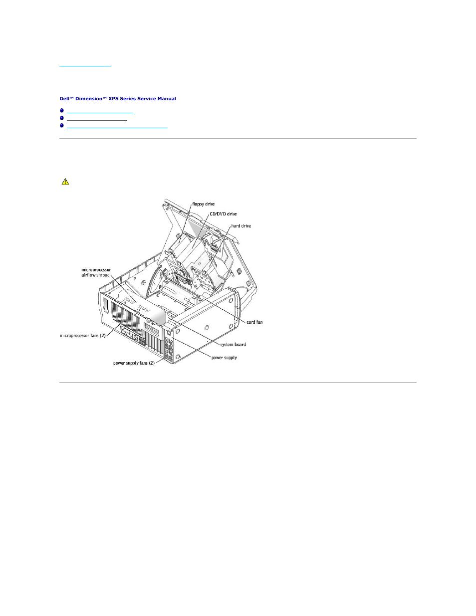 Technical overview, Inside view of your computer, System board components | Dell XPS/Dimension XPS User Manual | Page 44 / 49