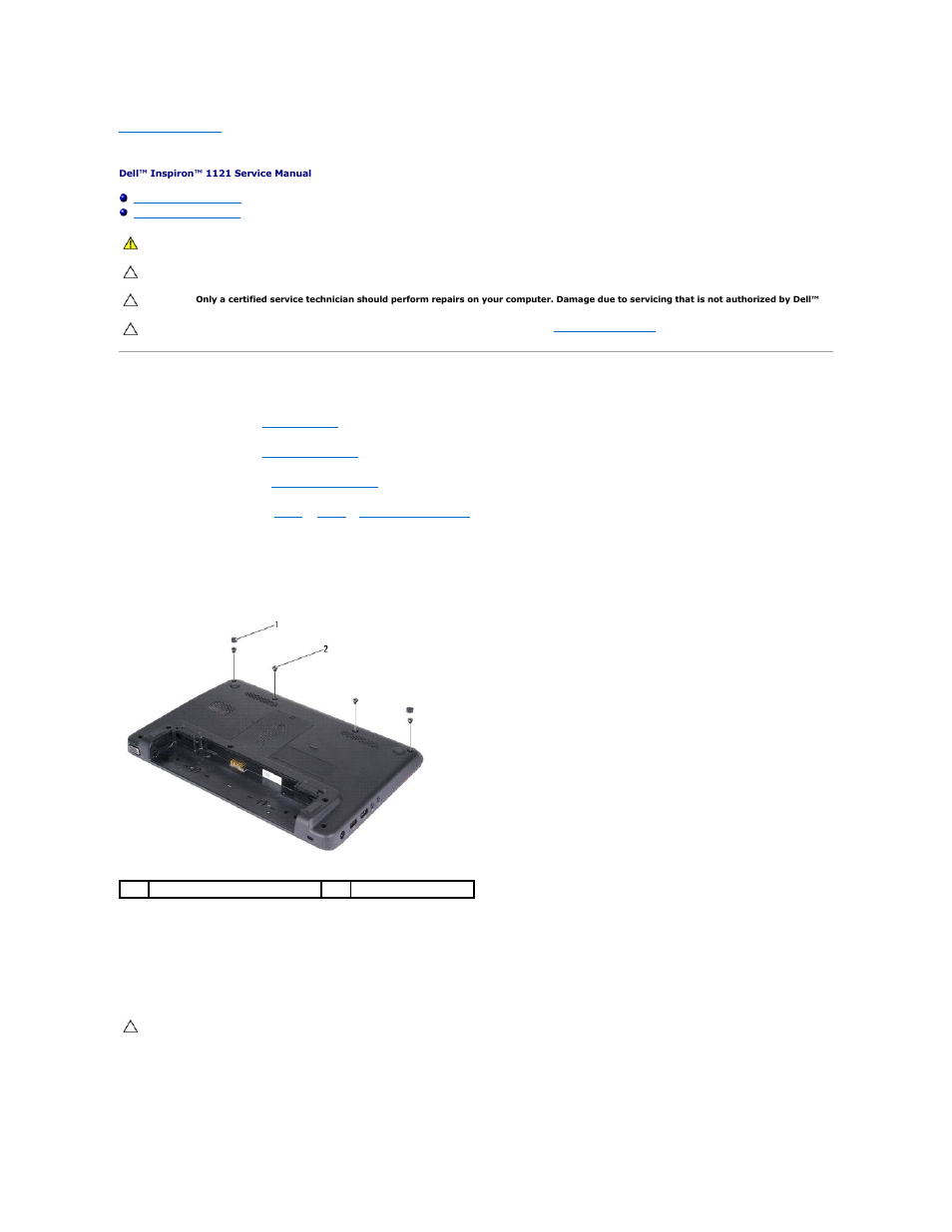 Palm rest, Removing the palm rest | Dell Inspiron 11z (1121, Late 2010) User Manual | Page 43 / 54