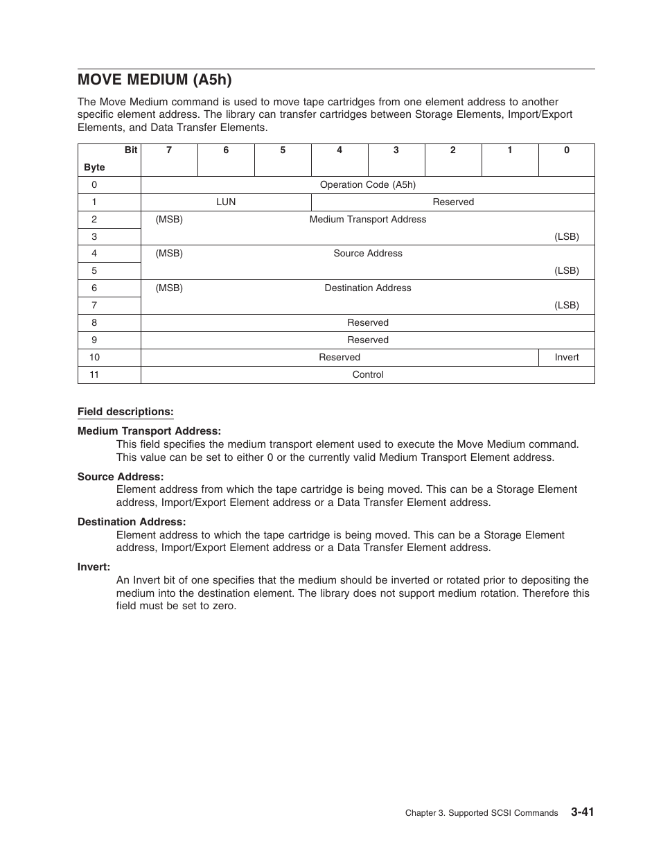 Move medium (a5h), Move, Medium | A5h) | Dell PowerVault TL4000 User Manual | Page 55 / 116