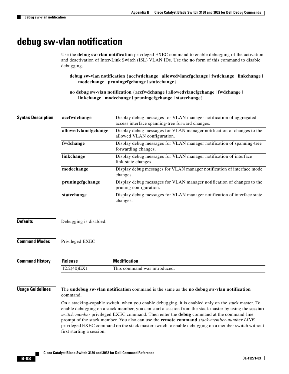 Debug sw-vlan notification | Dell POWEREDGE M1000E User Manual | Page 1004 / 1082