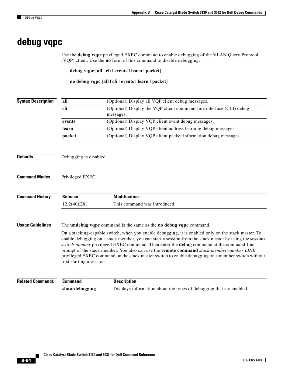 Debug vqpc | Dell POWEREDGE M1000E User Manual | Page 1010 / 1082