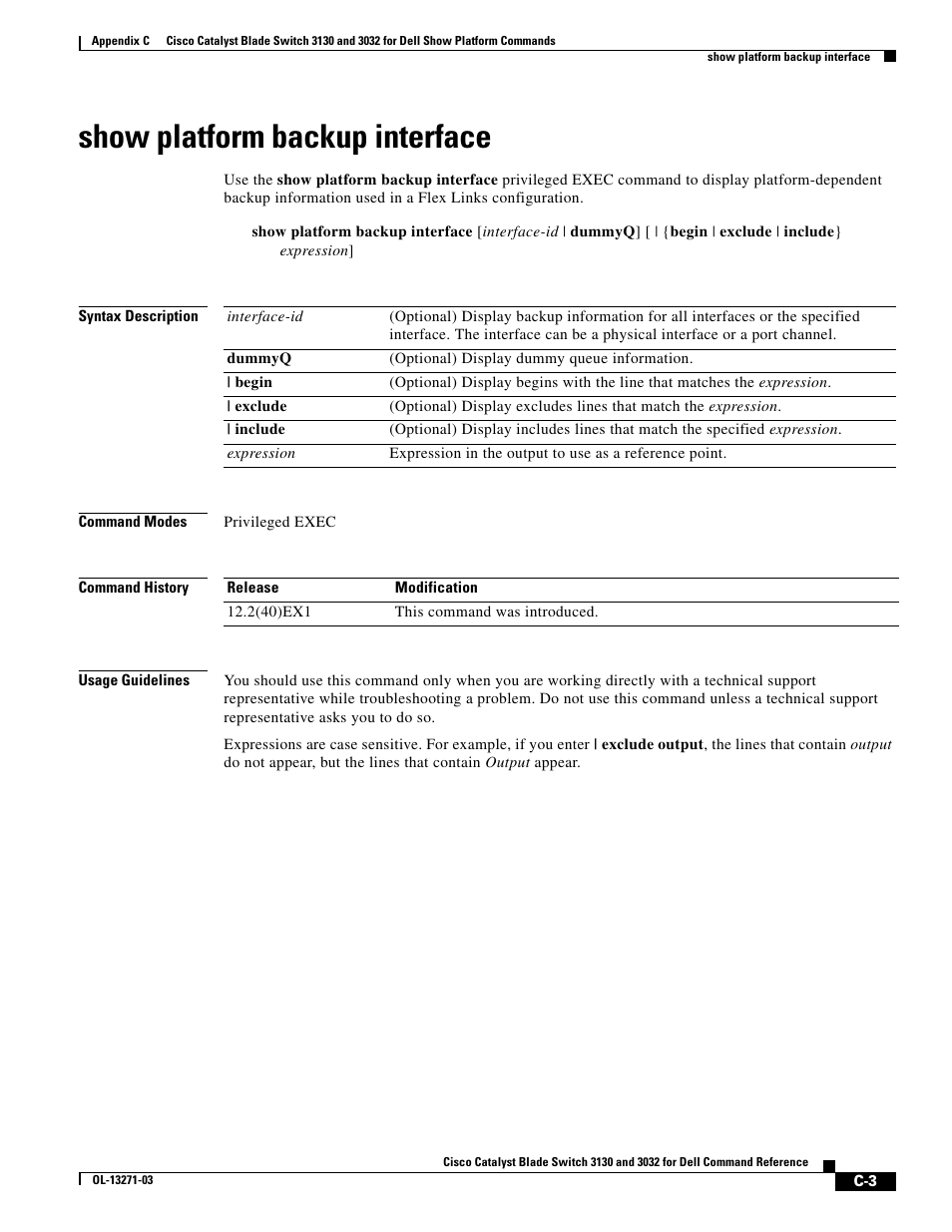 Show platform backup interface | Dell POWEREDGE M1000E User Manual | Page 1013 / 1082