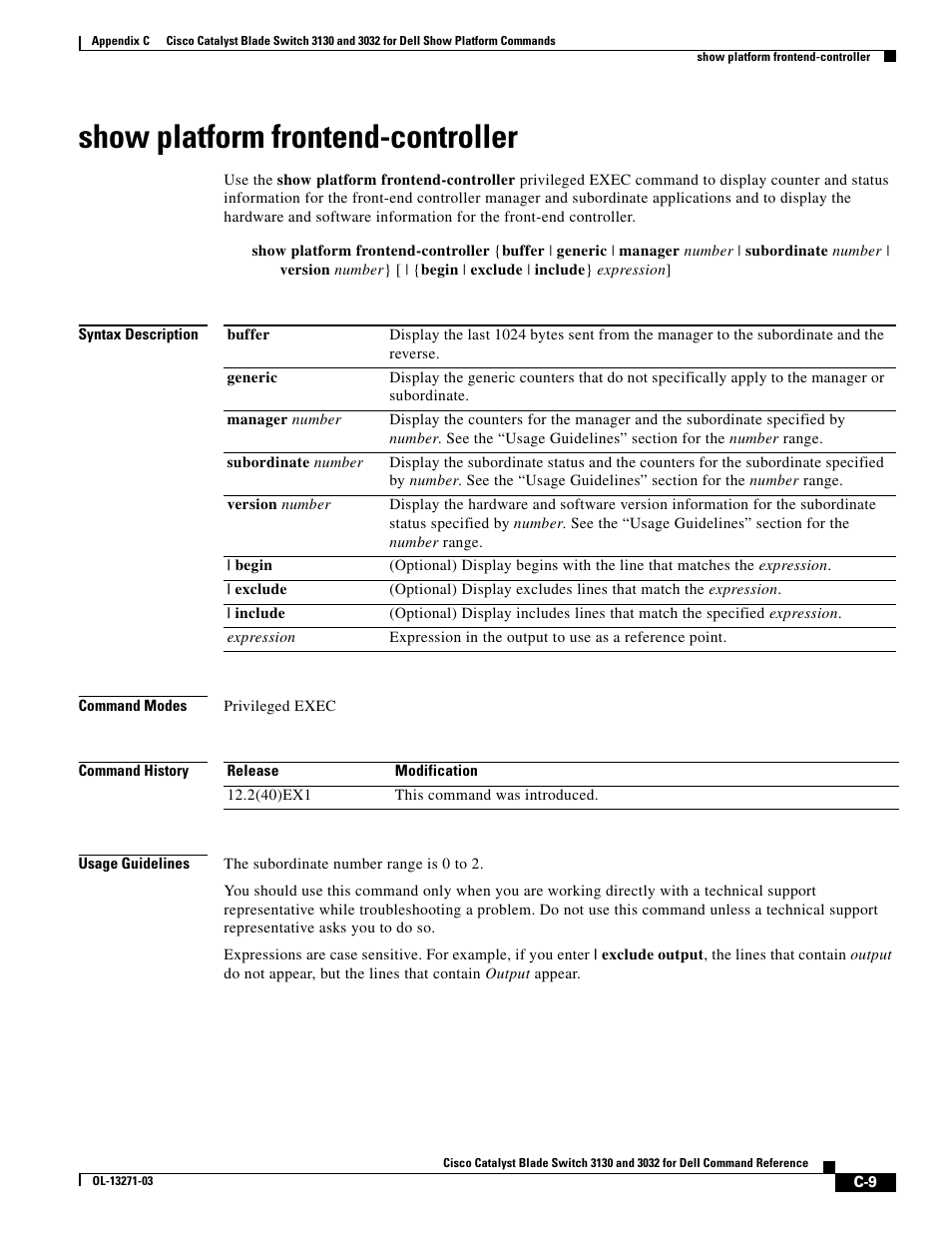 Show platform frontend-controller | Dell POWEREDGE M1000E User Manual | Page 1019 / 1082