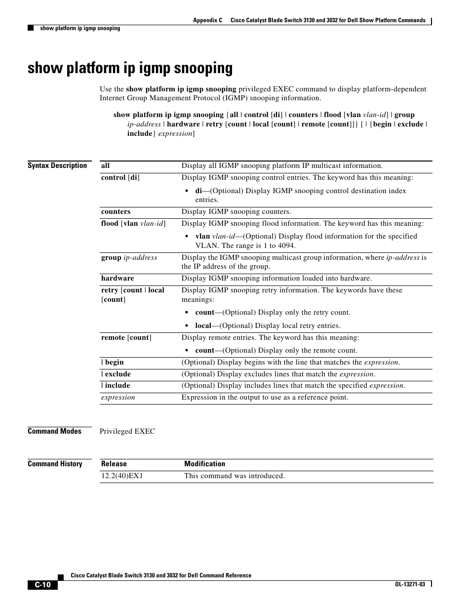 Show platform ip igmp snooping | Dell POWEREDGE M1000E User Manual | Page 1020 / 1082