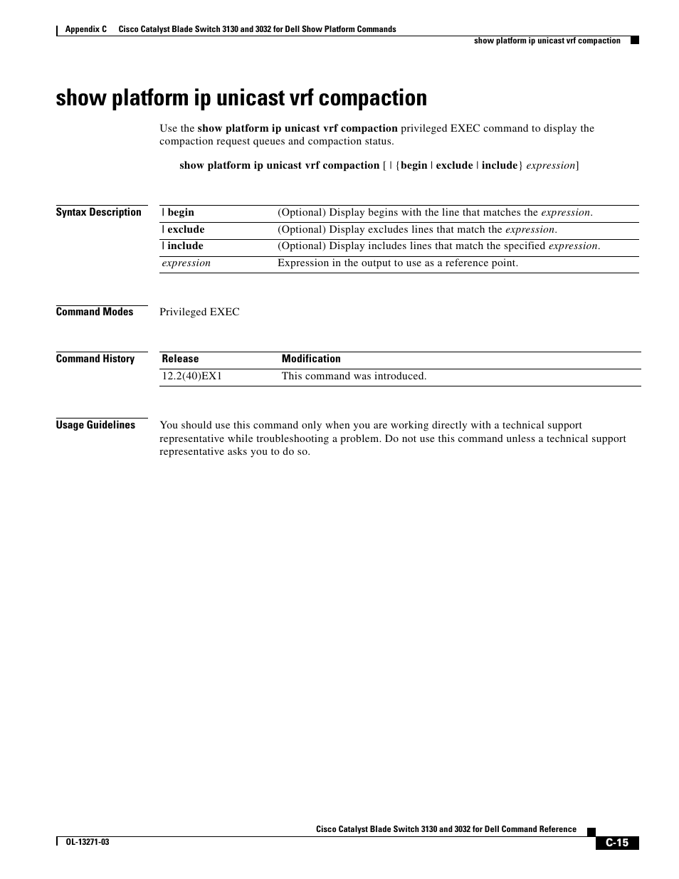 Show platform ip unicast vrf compaction | Dell POWEREDGE M1000E User Manual | Page 1025 / 1082