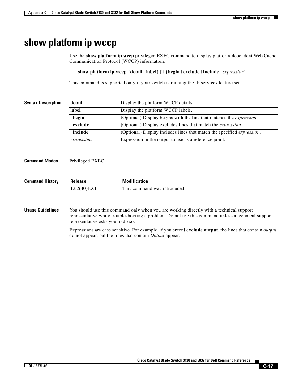 Show platform ip wccp | Dell POWEREDGE M1000E User Manual | Page 1027 / 1082