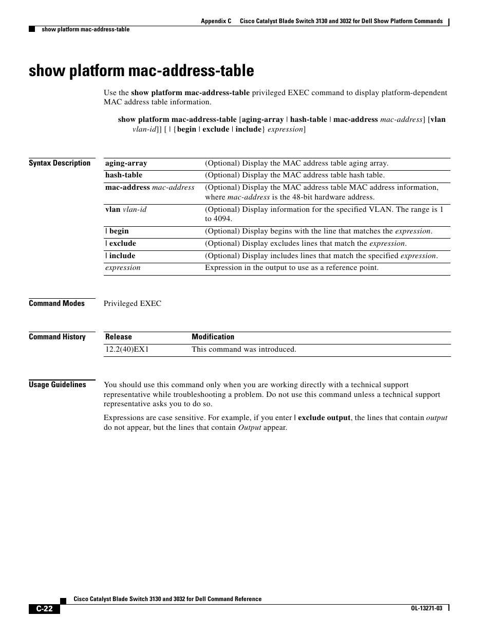 Show platform mac-address-table | Dell POWEREDGE M1000E User Manual | Page 1032 / 1082