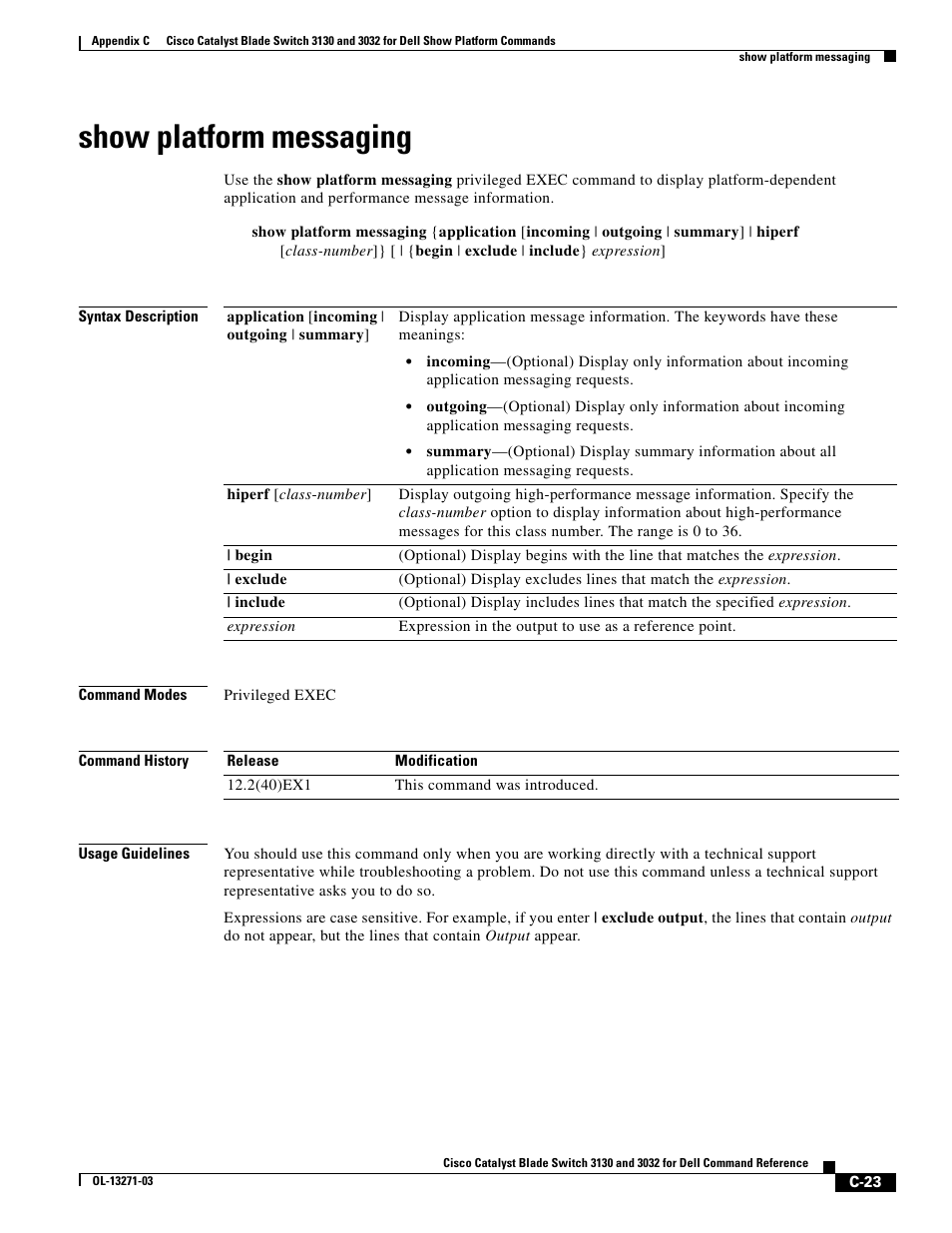 Show platform messaging | Dell POWEREDGE M1000E User Manual | Page 1033 / 1082