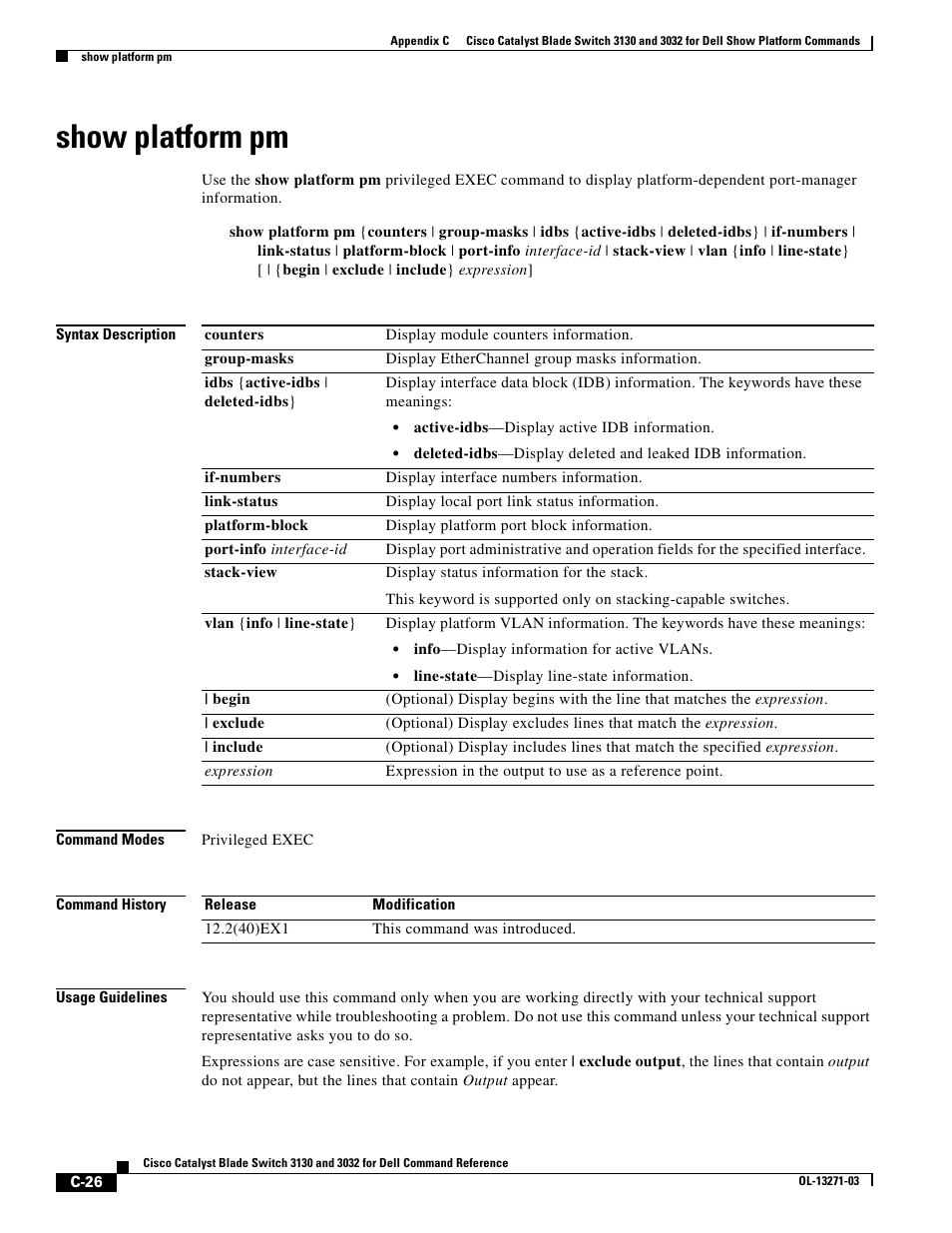 Show platform pm | Dell POWEREDGE M1000E User Manual | Page 1036 / 1082