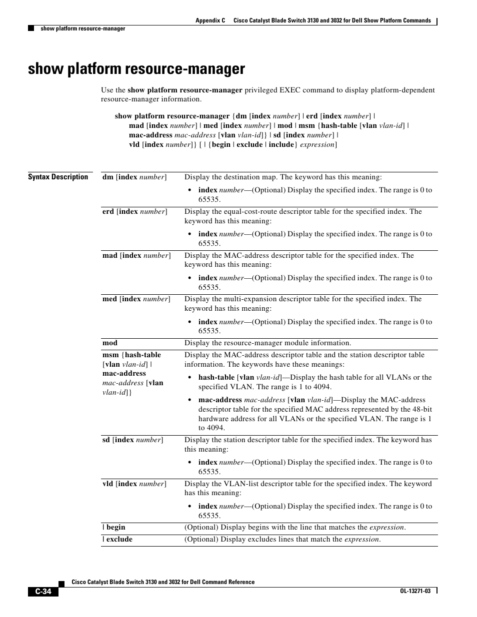 Show platform resource-manager | Dell POWEREDGE M1000E User Manual | Page 1044 / 1082