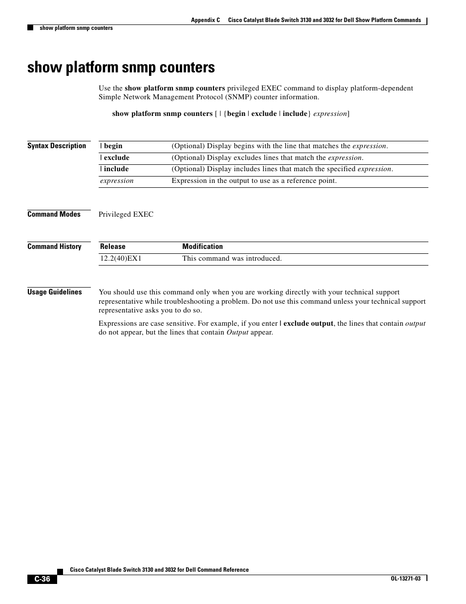 Show platform snmp counters | Dell POWEREDGE M1000E User Manual | Page 1046 / 1082