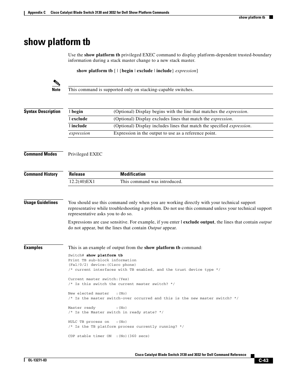 Show platform tb | Dell POWEREDGE M1000E User Manual | Page 1053 / 1082