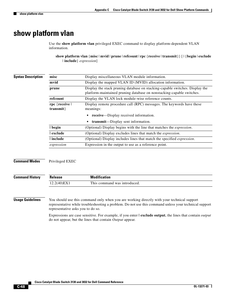 Show platform vlan | Dell POWEREDGE M1000E User Manual | Page 1058 / 1082