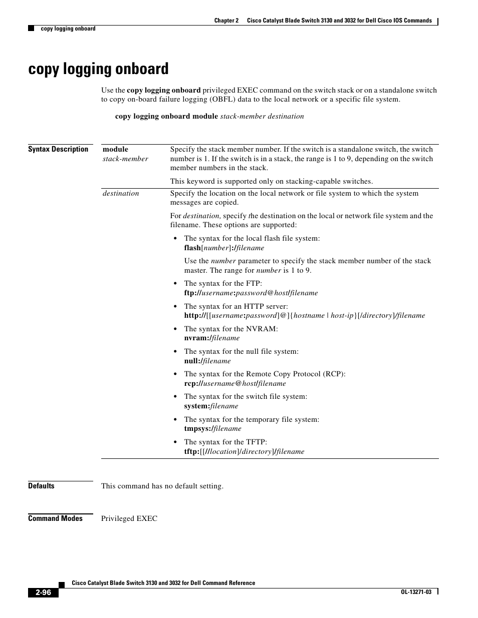 Copy logging onboard | Dell POWEREDGE M1000E User Manual | Page 126 / 1082