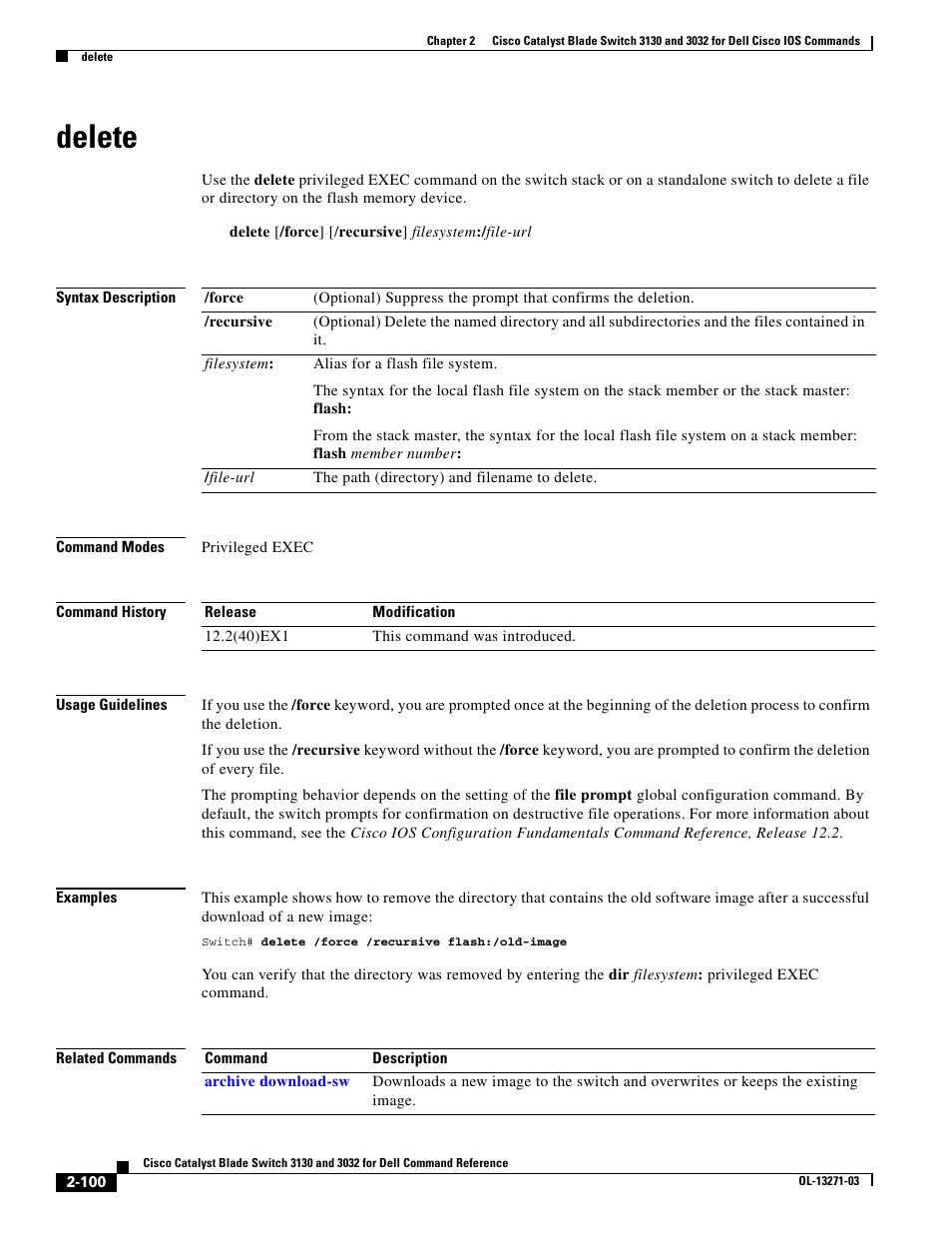 Delete | Dell POWEREDGE M1000E User Manual | Page 130 / 1082