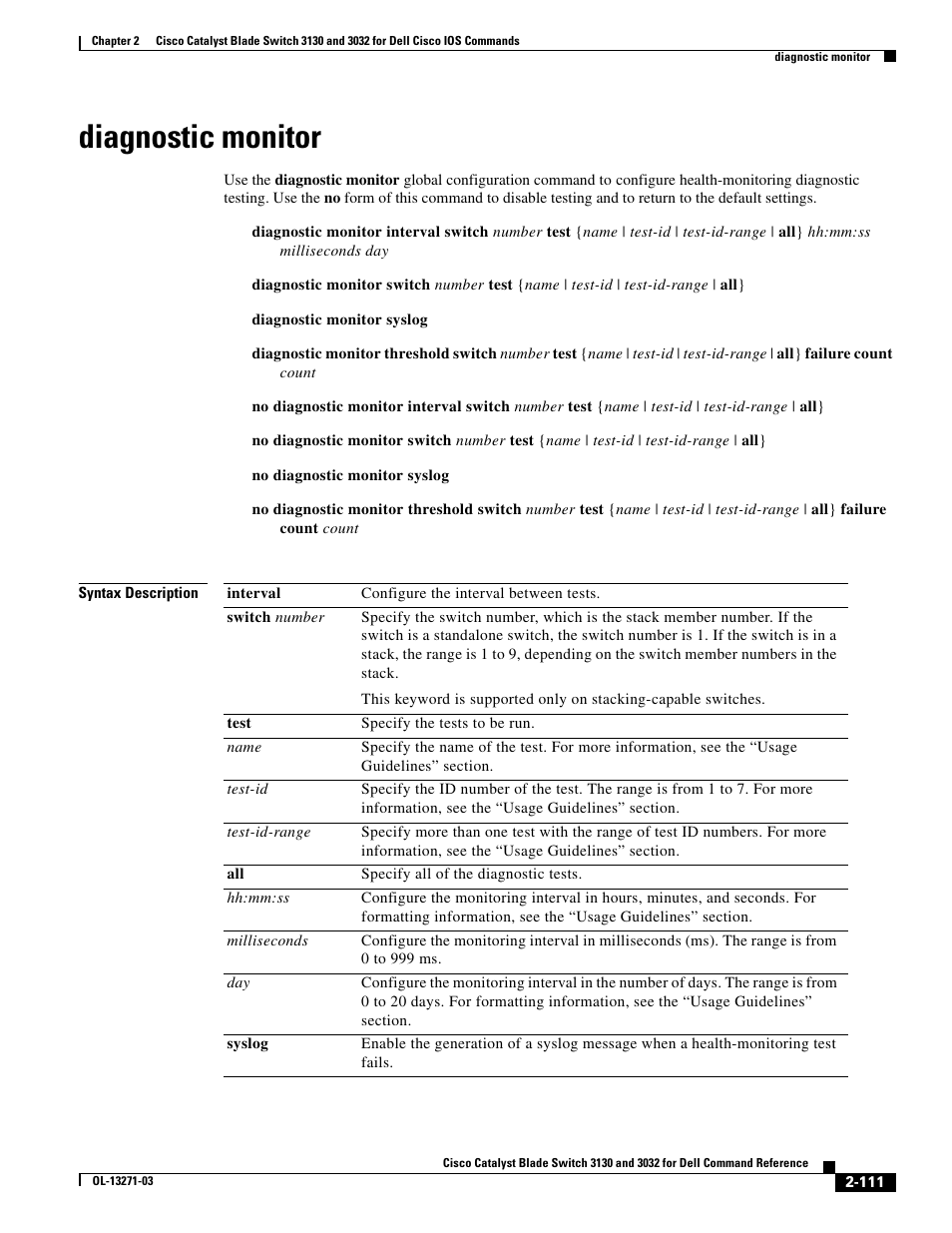 Diagnostic monitor | Dell POWEREDGE M1000E User Manual | Page 141 / 1082