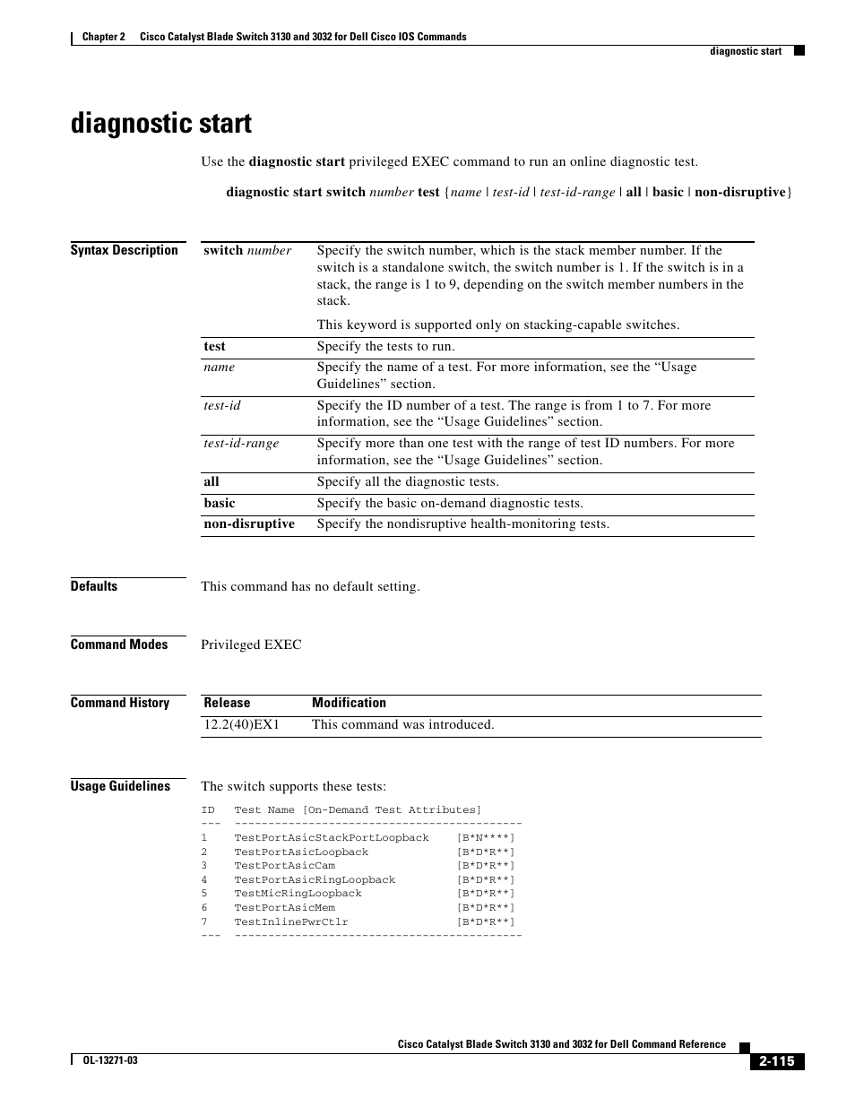 Diagnostic start | Dell POWEREDGE M1000E User Manual | Page 145 / 1082