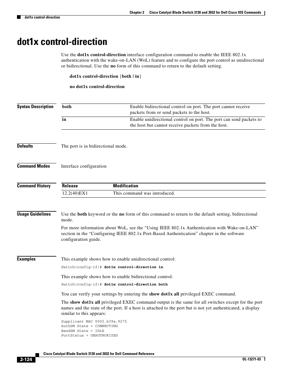 Dot1x control-direction | Dell POWEREDGE M1000E User Manual | Page 154 / 1082