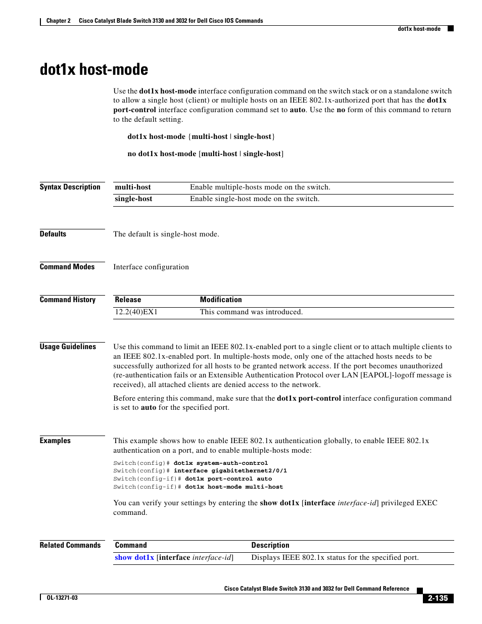 Dot1x host-mode | Dell POWEREDGE M1000E User Manual | Page 165 / 1082