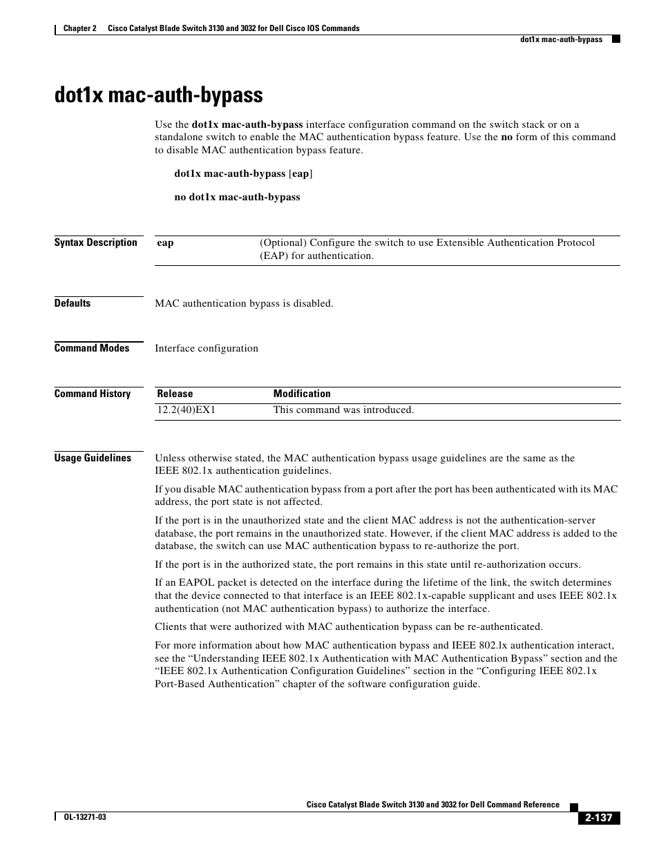 Dot1x mac-auth-bypass | Dell POWEREDGE M1000E User Manual | Page 167 / 1082