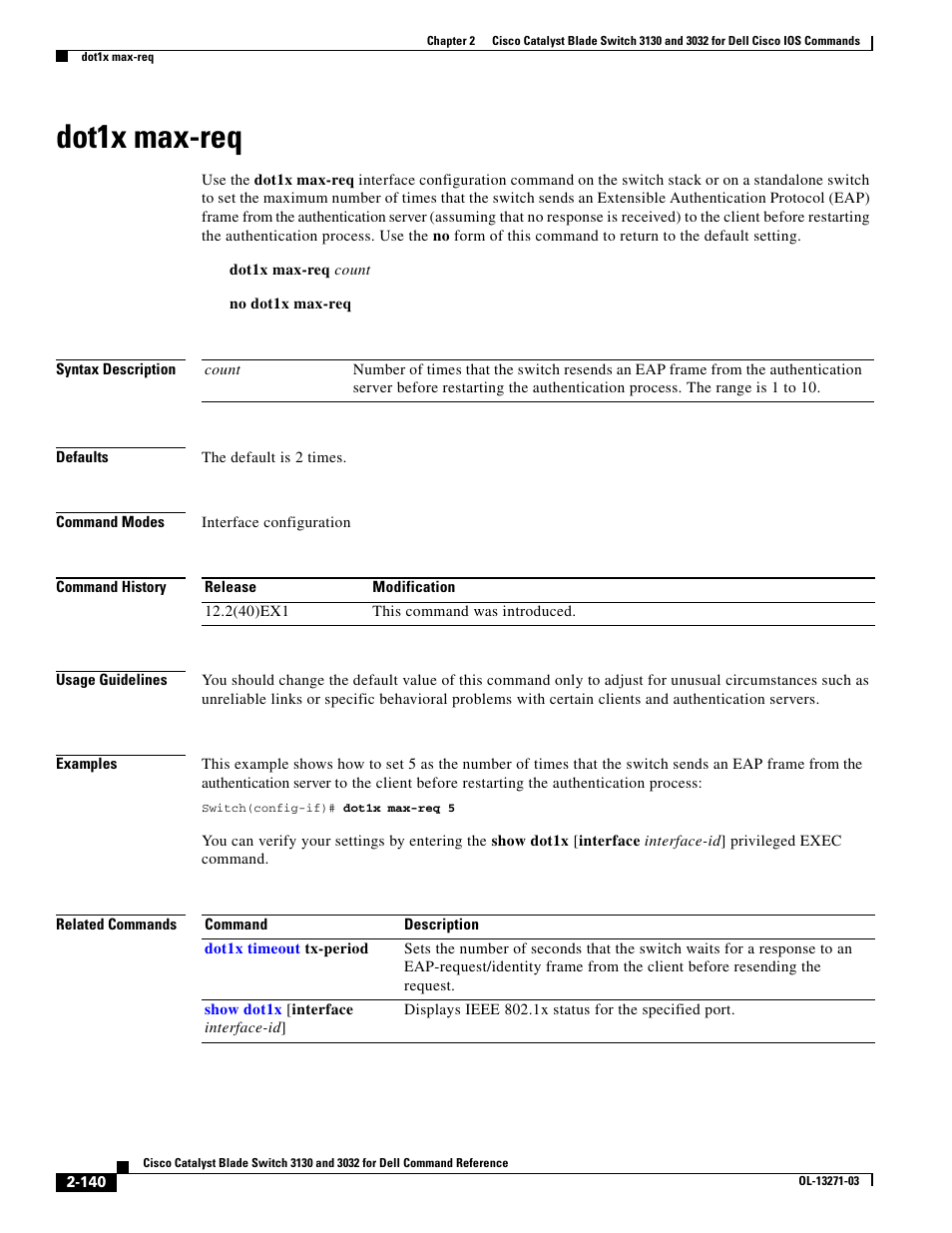 Dot1x max-req | Dell POWEREDGE M1000E User Manual | Page 170 / 1082