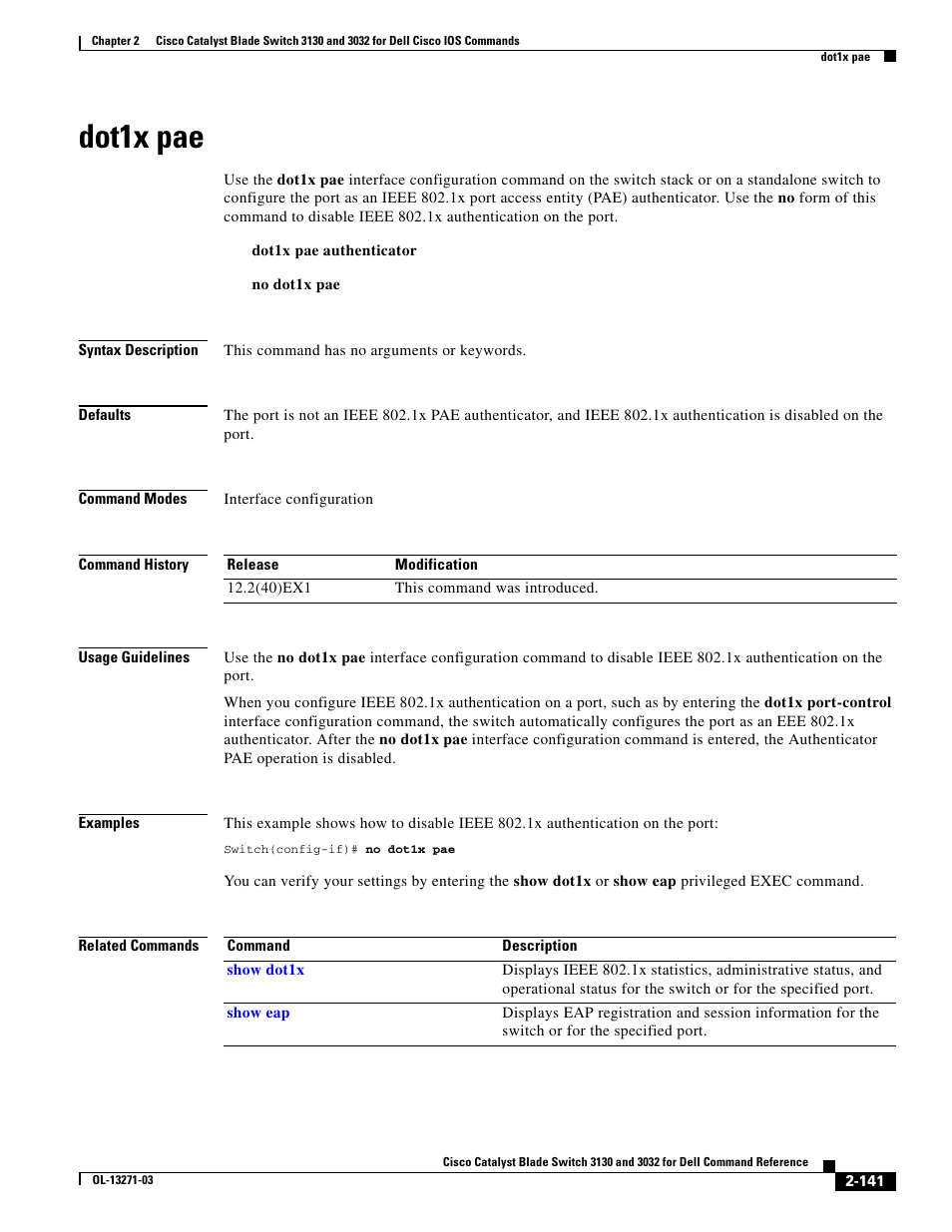 Dot1x pae | Dell POWEREDGE M1000E User Manual | Page 171 / 1082