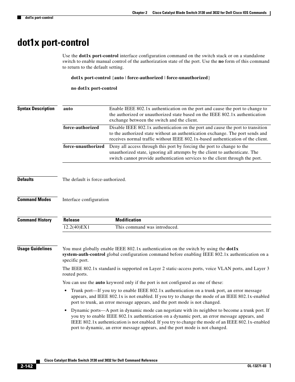 Dot1x port-control | Dell POWEREDGE M1000E User Manual | Page 172 / 1082