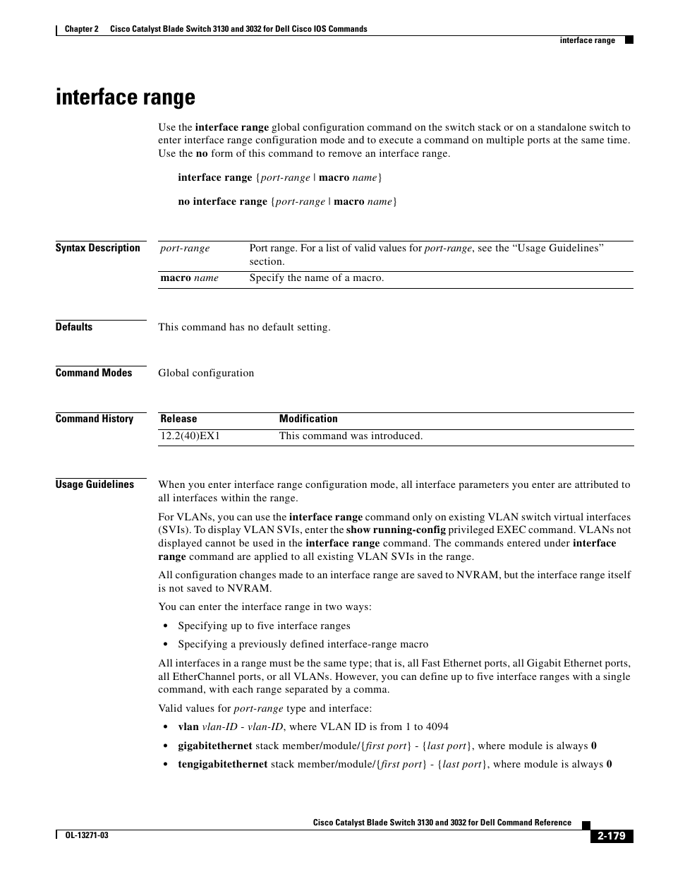 Interface range | Dell POWEREDGE M1000E User Manual | Page 209 / 1082