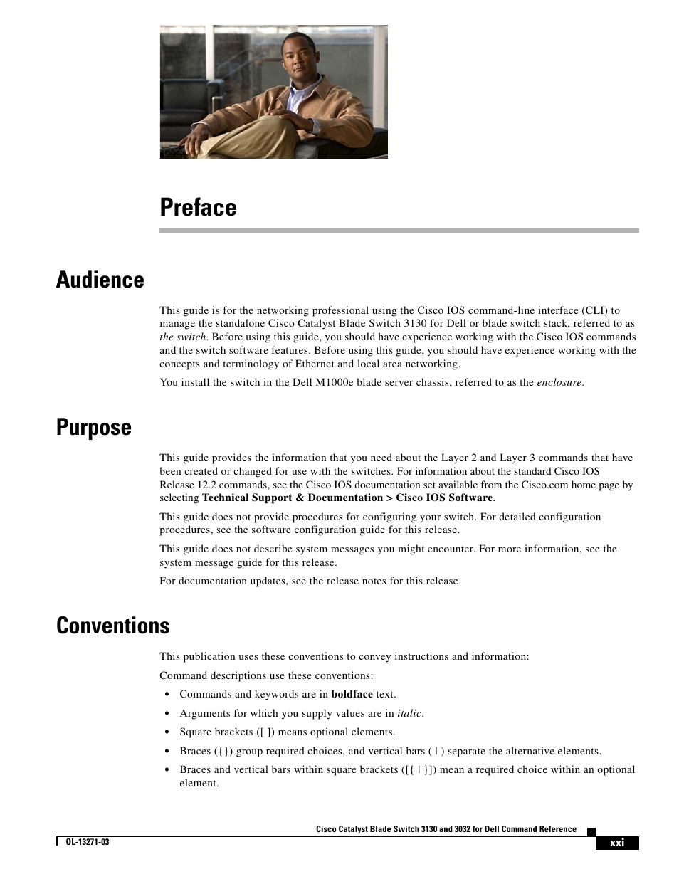 Preface, Audience, Purpose | Conventions | Dell POWEREDGE M1000E User Manual | Page 21 / 1082