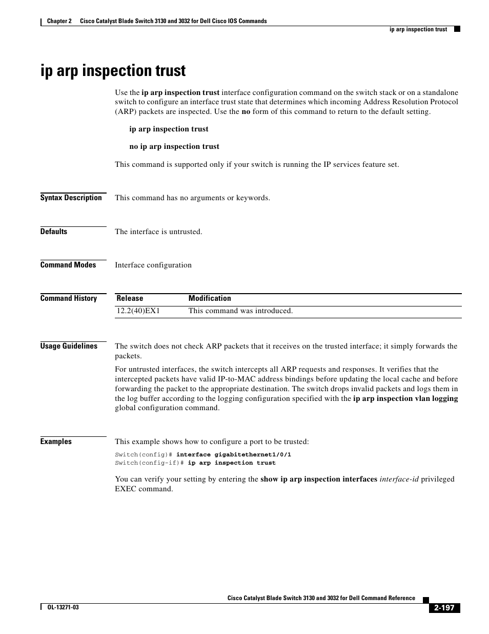 Ip arp inspection trust | Dell POWEREDGE M1000E User Manual | Page 227 / 1082