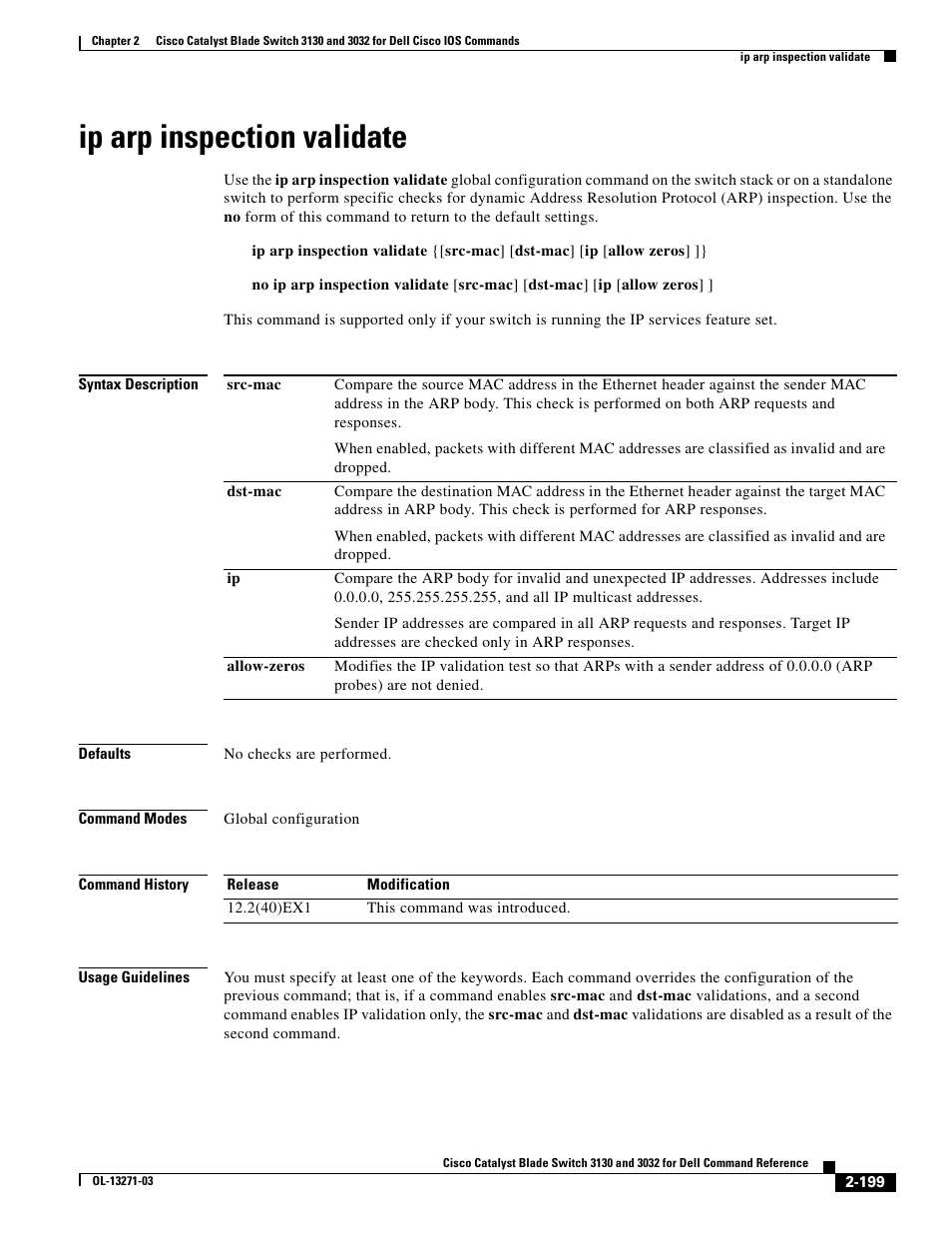 Ip arp inspection validate | Dell POWEREDGE M1000E User Manual | Page 229 / 1082