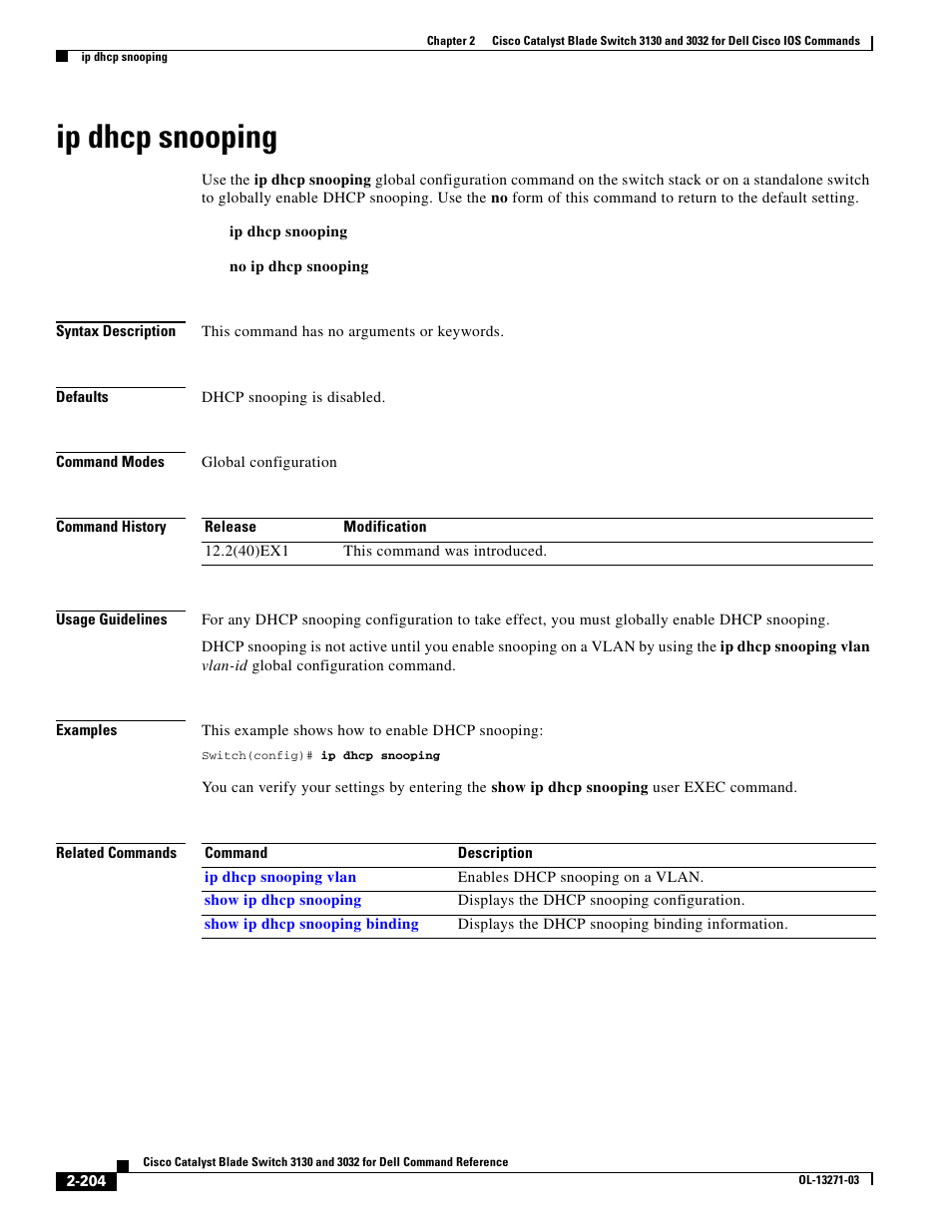 Ip dhcp snooping | Dell POWEREDGE M1000E User Manual | Page 234 / 1082