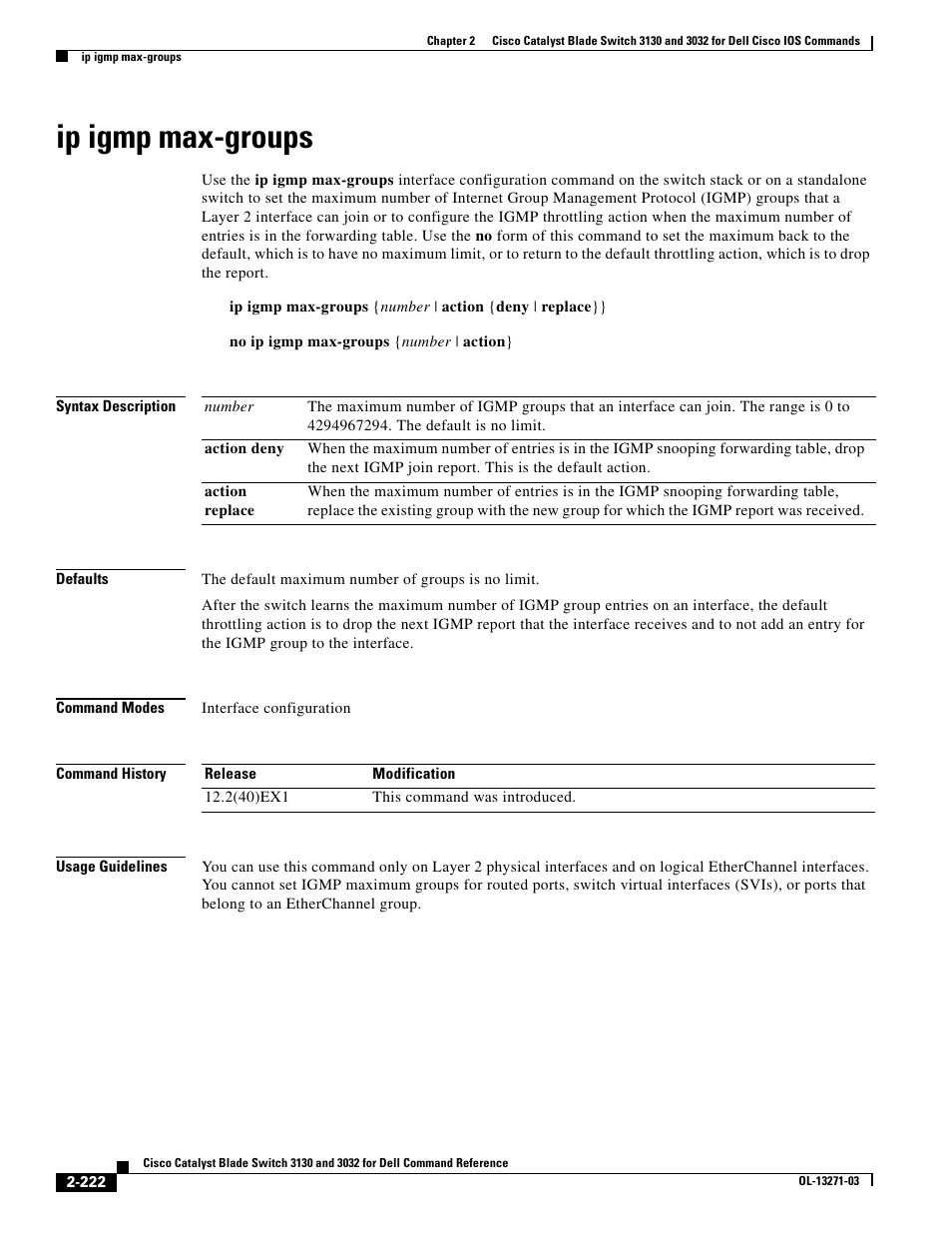 Ip igmp max-groups | Dell POWEREDGE M1000E User Manual | Page 252 / 1082