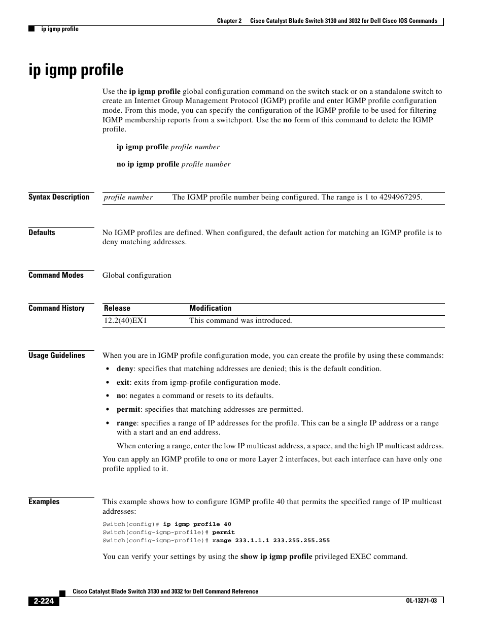 Ip igmp profile | Dell POWEREDGE M1000E User Manual | Page 254 / 1082