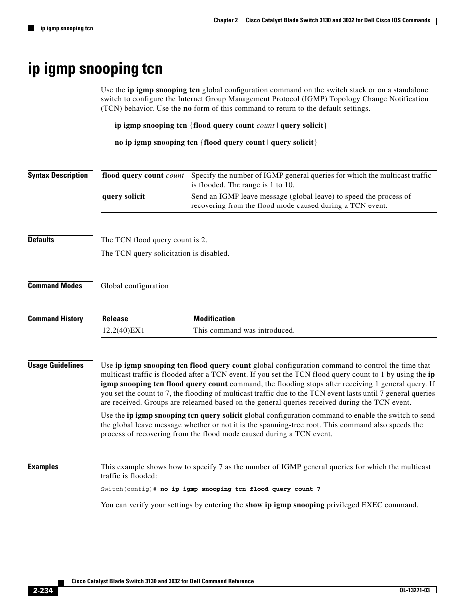 Ip igmp snooping tcn | Dell POWEREDGE M1000E User Manual | Page 264 / 1082