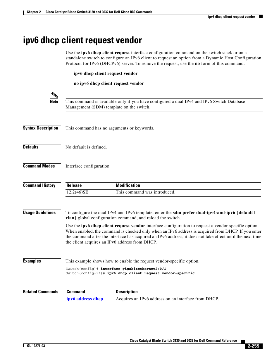 Ipv6 dhcp client request vendor | Dell POWEREDGE M1000E User Manual | Page 285 / 1082