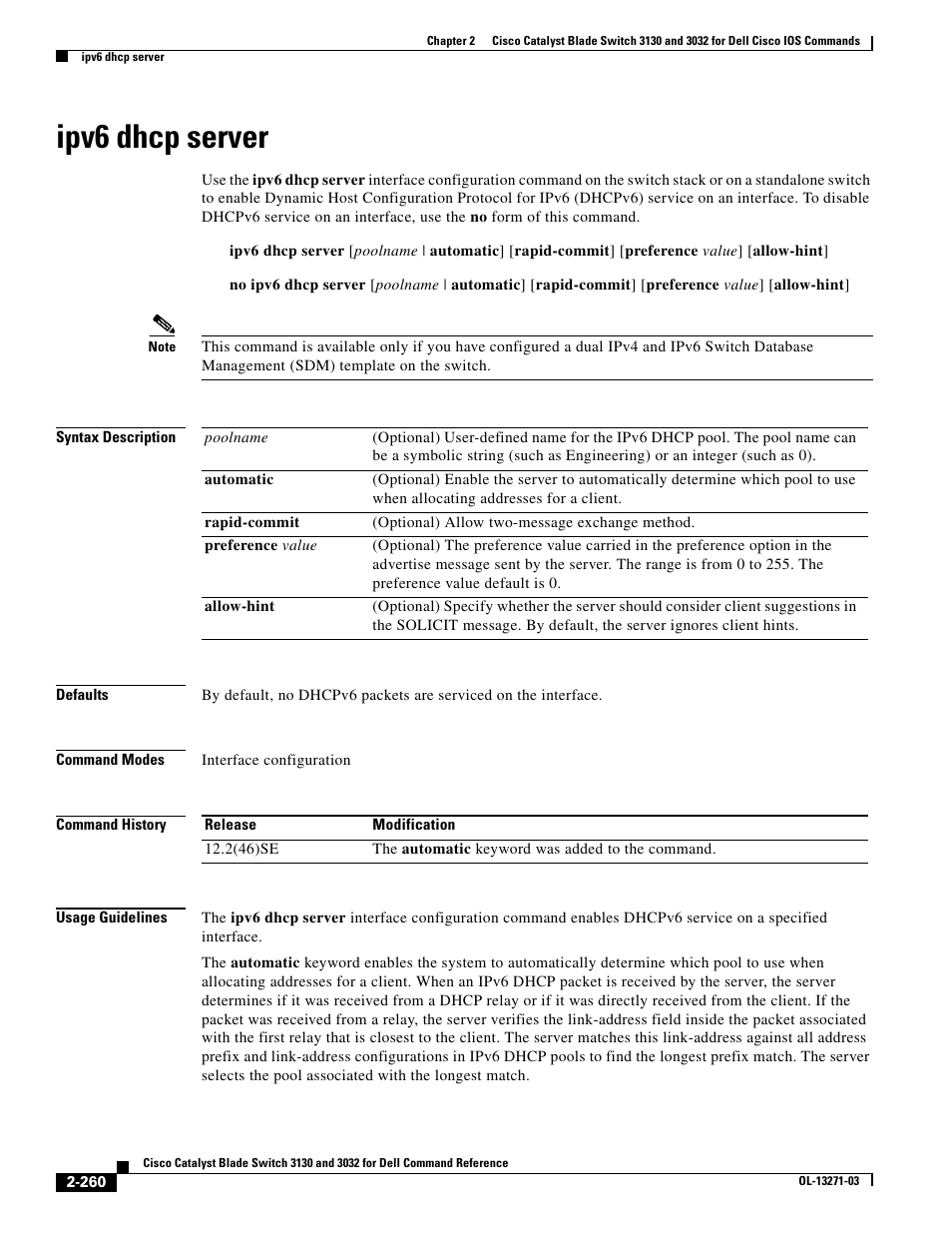 Ipv6 dhcp server | Dell POWEREDGE M1000E User Manual | Page 290 / 1082