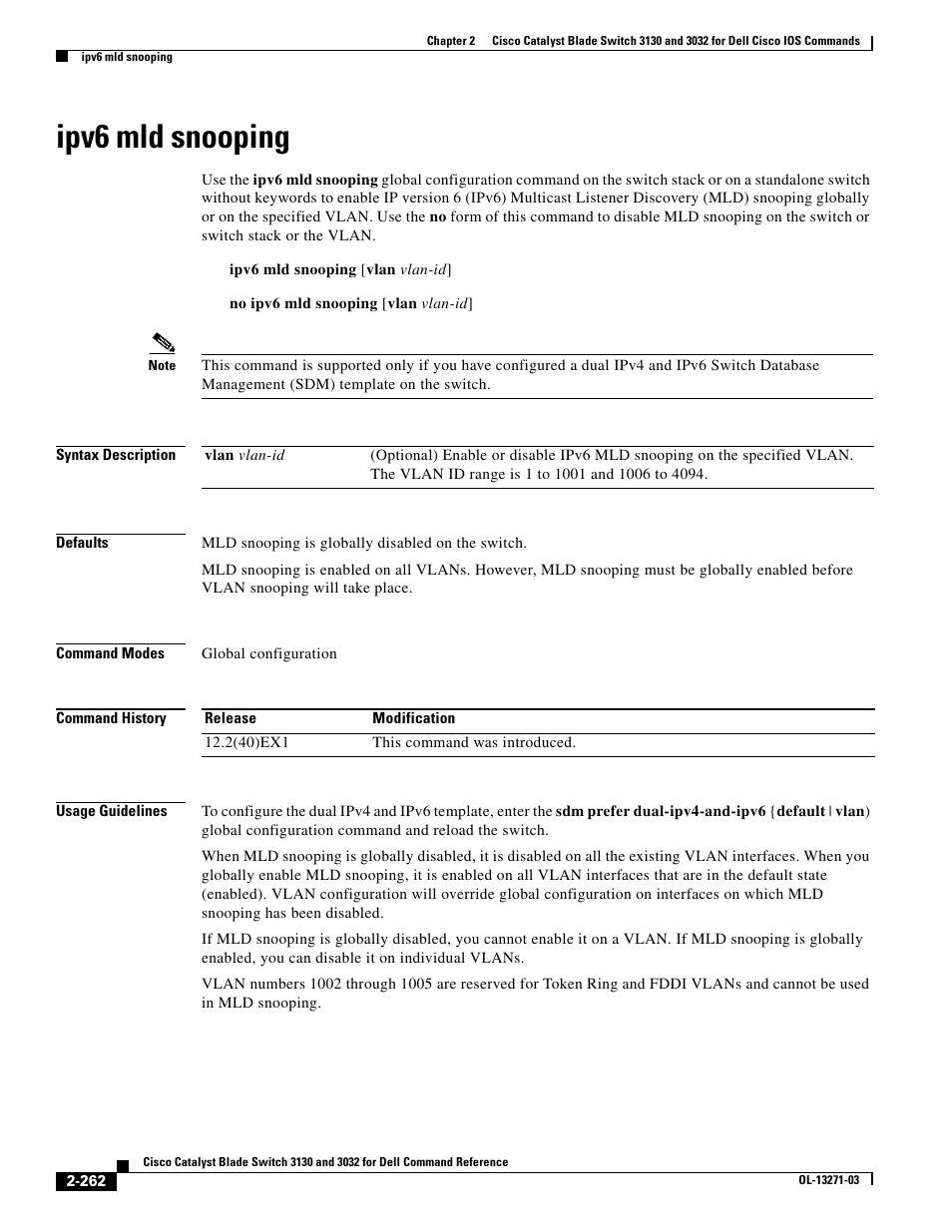 Ipv6 mld snooping | Dell POWEREDGE M1000E User Manual | Page 292 / 1082