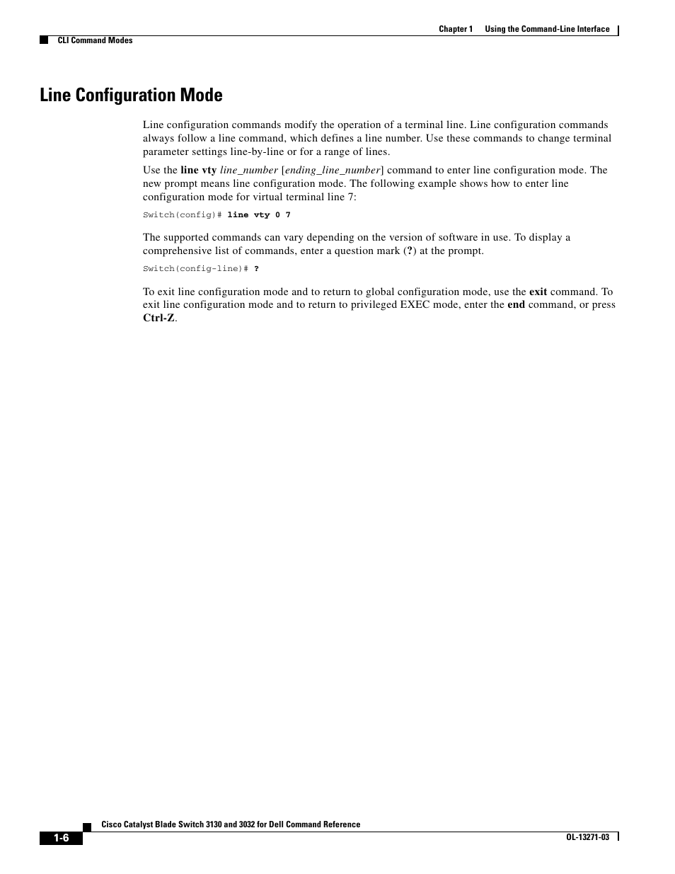 Line configuration mode | Dell POWEREDGE M1000E User Manual | Page 30 / 1082