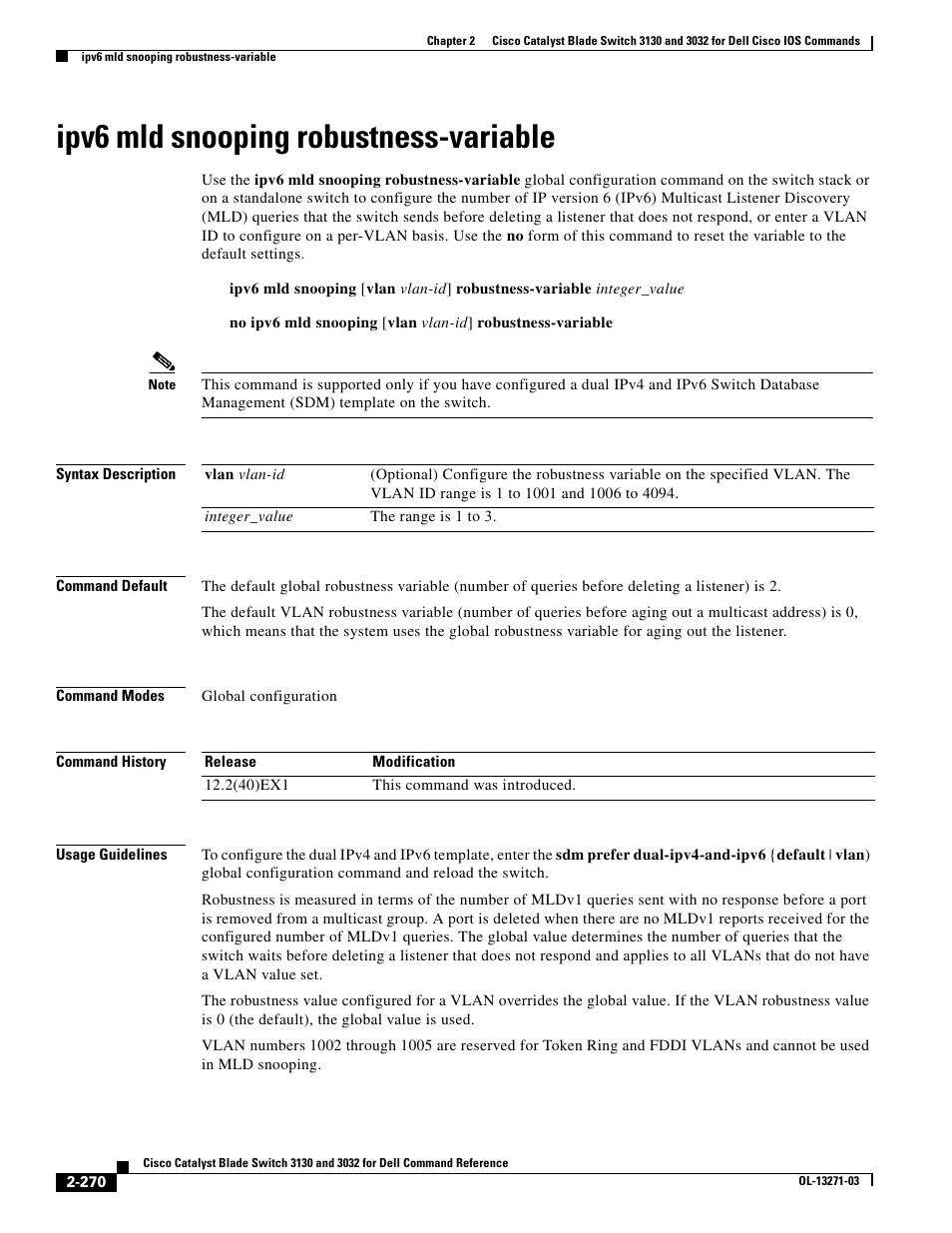 Ipv6 mld snooping robustness-variable | Dell POWEREDGE M1000E User Manual | Page 300 / 1082